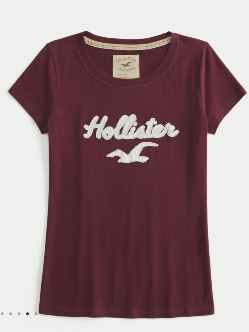 Hollister Logo Graphic Baby Tee mulberry, Large